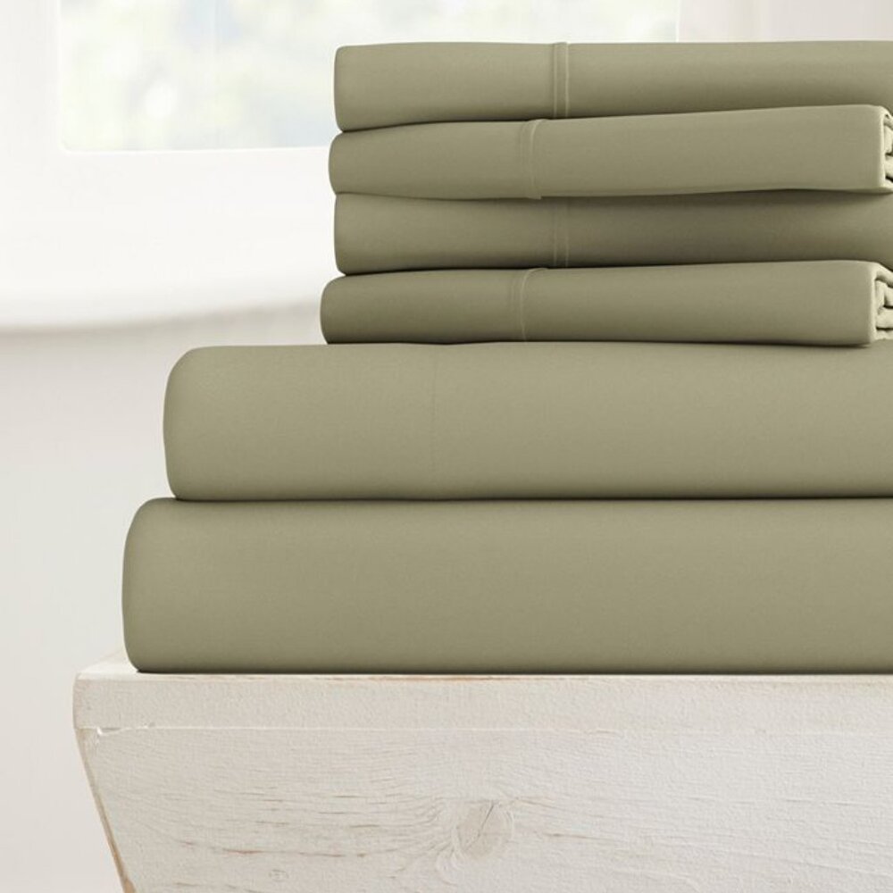 ienjoy Home Solids in Style 6-Pc. Sheet Set, Full SAGE